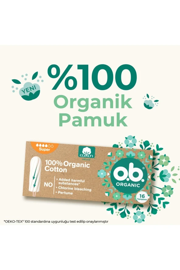 o.b.   O.b Organic Super Tampon 16'lı Paket
