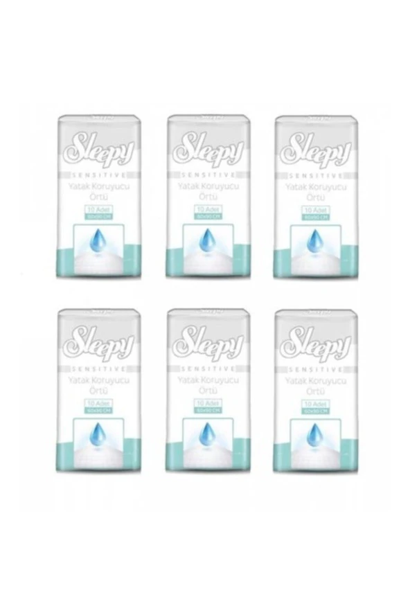 Sleepy   Hasta Yatak Koruyucu 6lı Set 60*90 cm 60 Adet 6pk*10