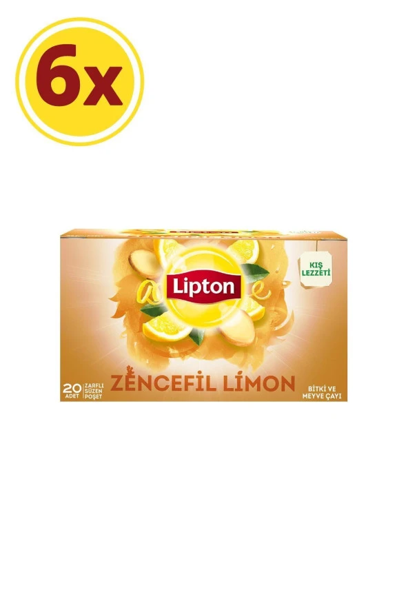 Lipton   Zencefil Limon Bardak Poşet Çay X 6 Adet