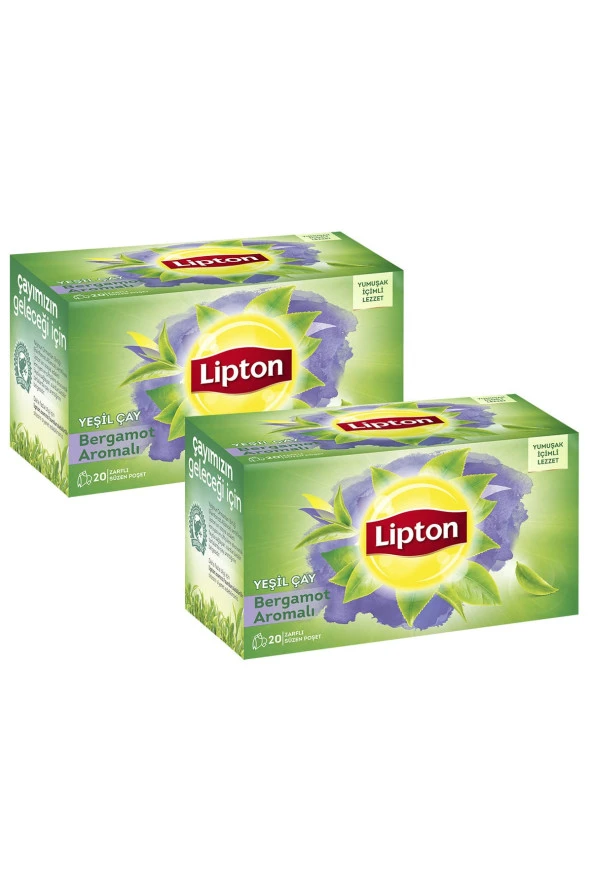 Lipton   Yeşilçay Bergamot Aromalı 2'li Paket
