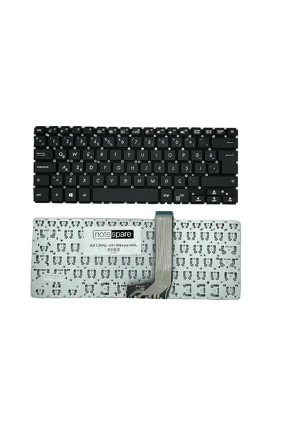 Asus ile Uyumlu VivoBook 14 X405UQ-BV240T, 14 X405UR-BV044T Notebook Klavye Siyah TR