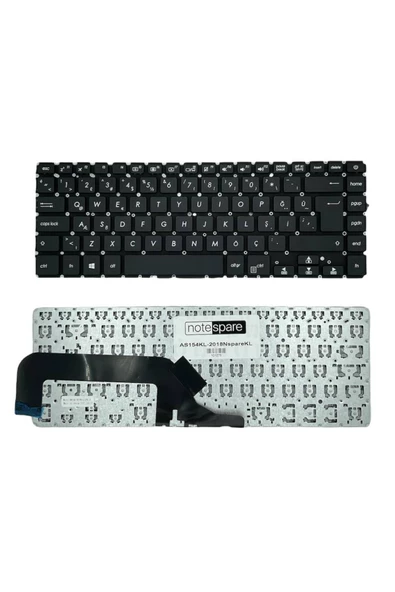 Asus ile Uyumlu VivoBook K505, X505, X505B, X505BA, X505BP Notebook Klavye Siyah TR