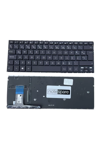 Asus ile Uyumlu Zenbook UX330UA, UX330CA Notebook Klavye Işıklı Siyah TR