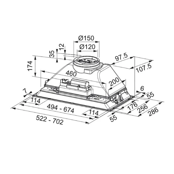 Franke Inca Smart FBI 705 GR Ankastre Aspiratör - 3