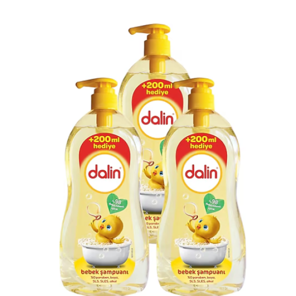 Dalin Klasik 900 ml 3'lü Bebek Şampuanı