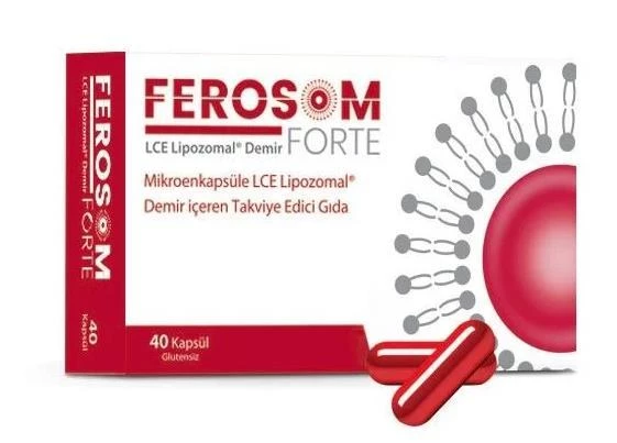 Ferosom Forte Lipozomal Demir 40 Kapsül