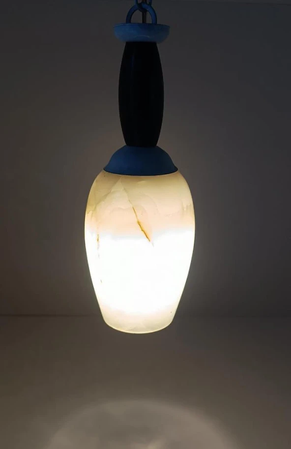 Lamba Oniks Taşı Avize Gece Lambası Sarkıt Işık Ev Aydınlatma Dekorasyon - 9