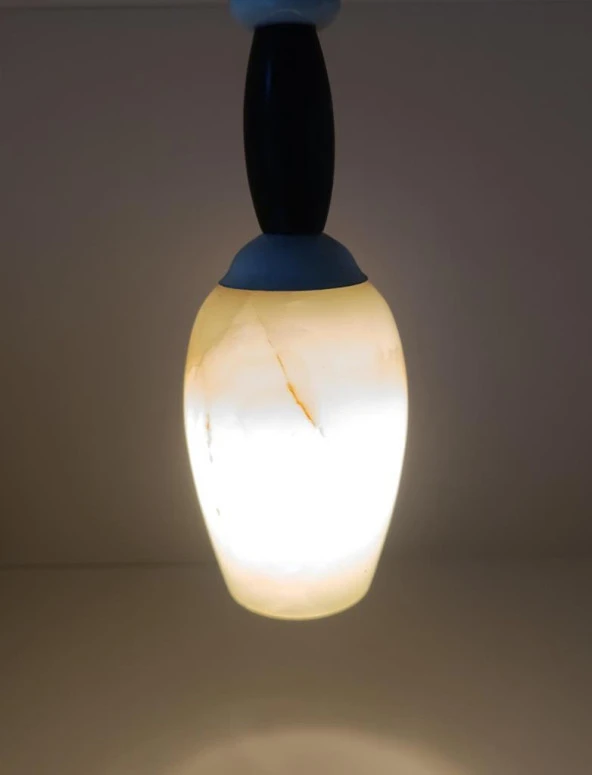 Lamba Oniks Taşı Avize Gece Lambası Sarkıt Işık Ev Aydınlatma Dekorasyon - 11