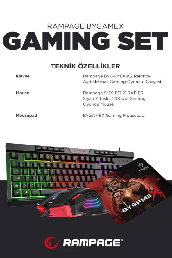 Rampage BygameX K2 SÜPER 3LÜ OYUNCU SETİ - 6
