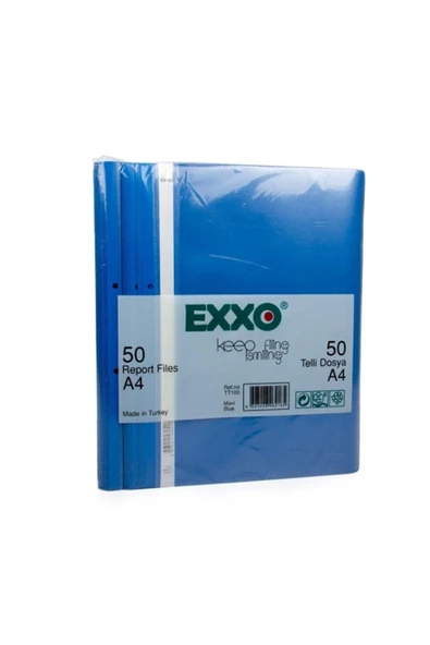 EXXO TELLİ  DOSYA 50 Lİ MAVİ