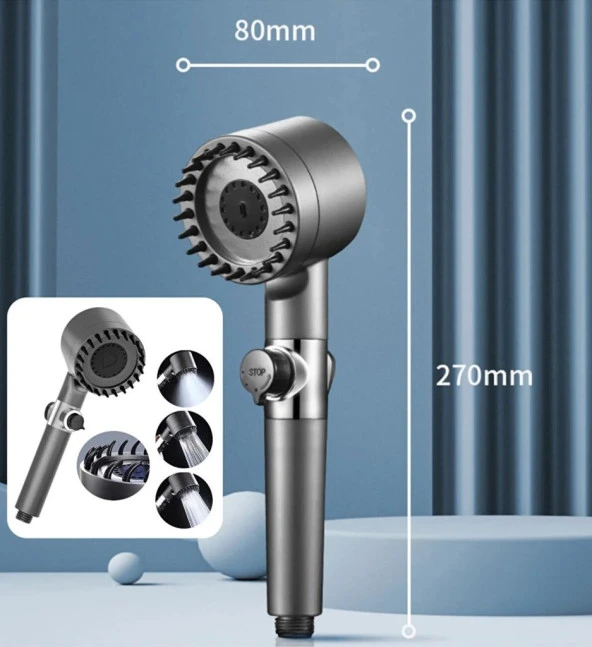 Masaj Tarakli 3 Fonksiyonlu Dus Basligi Ac Kapa Ozellikli - 3