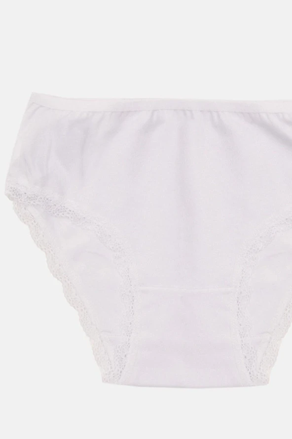 Kız Çocuk Külot Beyaz 12 Li Paket - 2