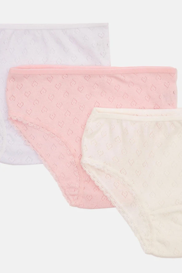 Kız Çocuk Renkli Likralı Pamuklu Slip Külot 12 Li Paket - 2