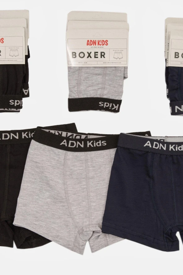 Erkek Çocuk Likralı Boxer 12 Li Paket - 2