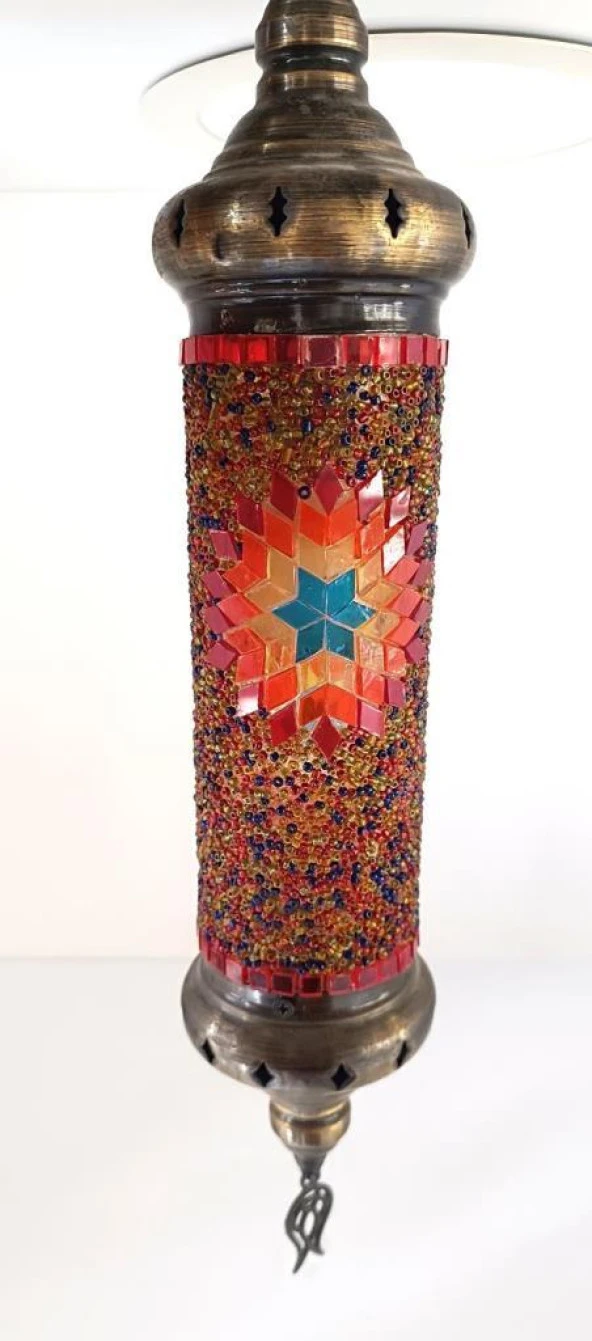 Lamba Mozaik Avize Gece Lambası Sarkıt Lamba Işık Ev Aydınlatma Dekorasyon - 3