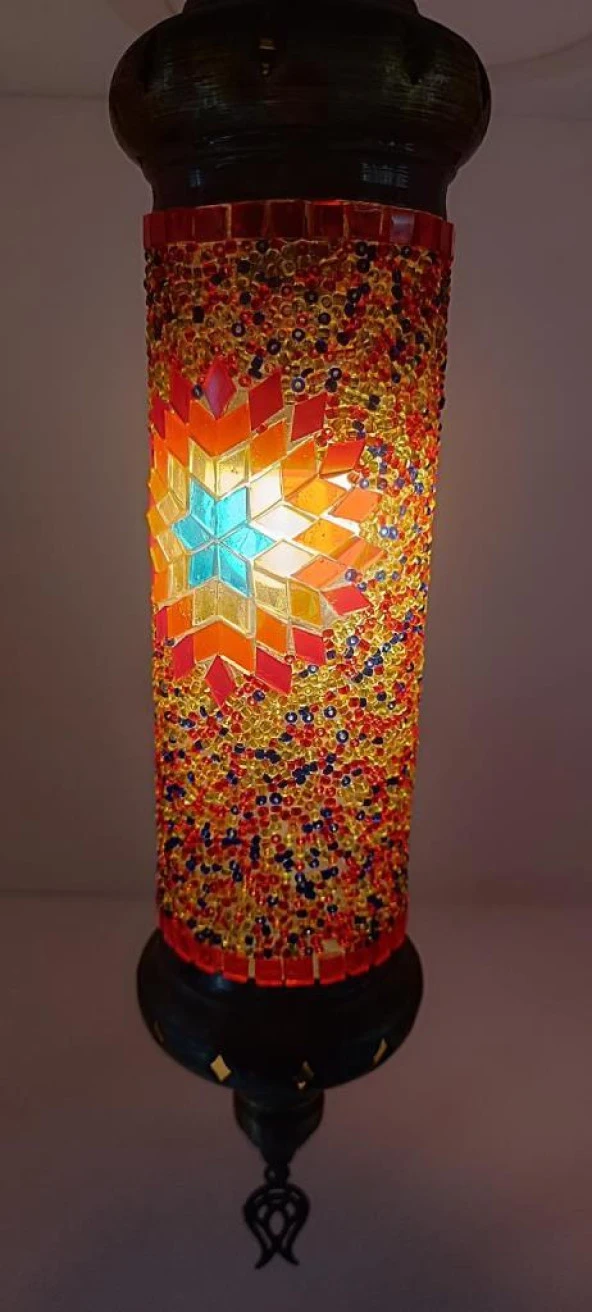 Lamba Mozaik Avize Gece Lambası Sarkıt Lamba Işık Ev Aydınlatma Dekorasyon - 5