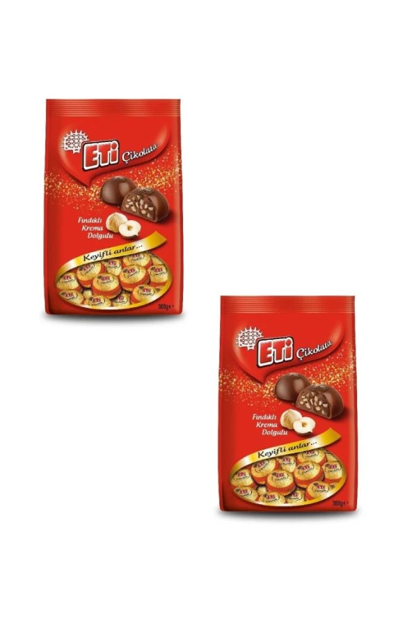Hediyelik Çikolata Fındıklı Krema Dolgulu 300 g x 2 Adet
