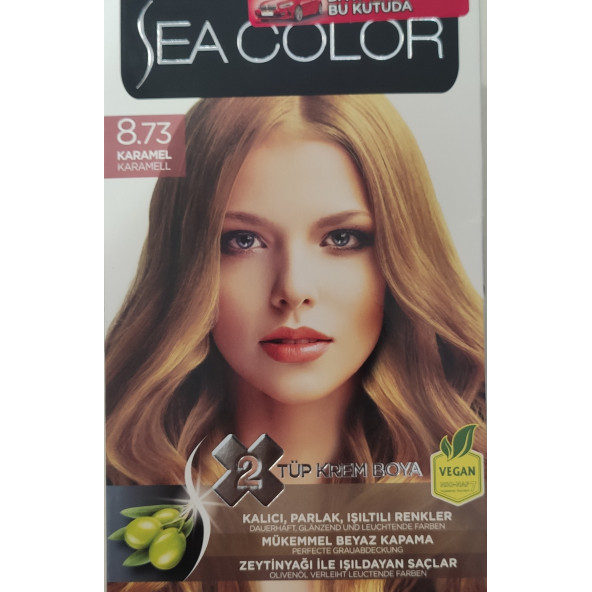SEA COLOR  2 Lİ TÜP KREM SAÇ BOYASI  8/73 KARAMEL