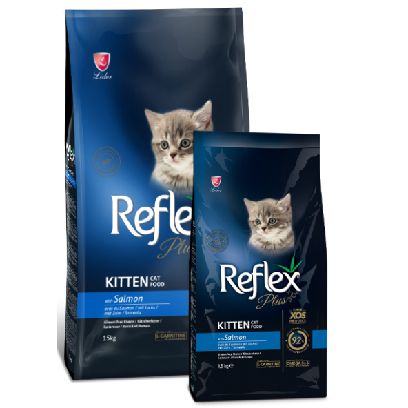 Reflex Plus Kitten Somon Balıklı Yavru Kedi Maması 2 X 1 Kg. Açık Paket