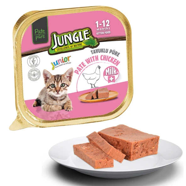 Jungle Tavuklu Sütlü Yavru Kedi Ezme Konserve 100 Gr