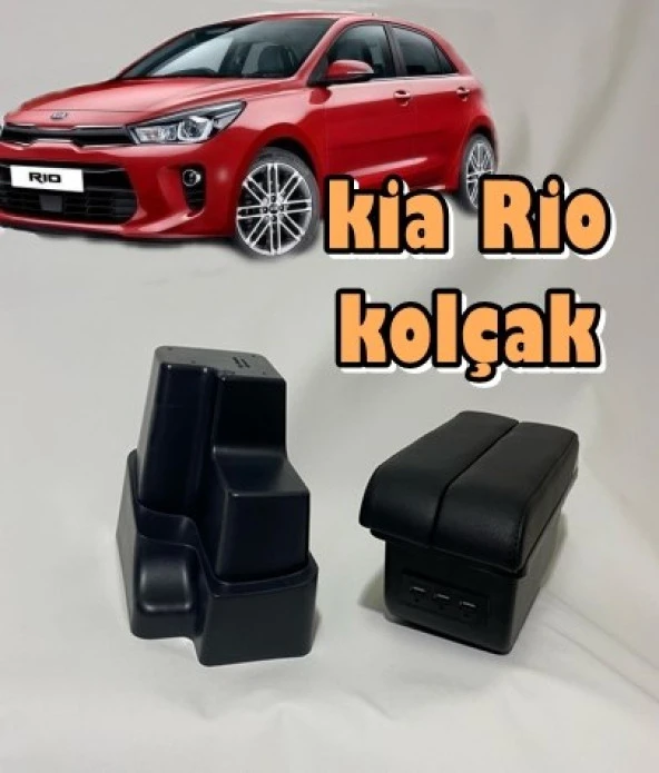 Kia Rio 2017 Ve Sonrası Delmesiz Vidasız Kol Dayama Kolçak Siyah Dikişli