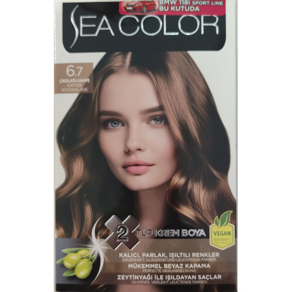 SEA COLOR  2 Lİ TÜP KREM SAÇ BOYASI 6/7 ÇİKOLATA KAHVE