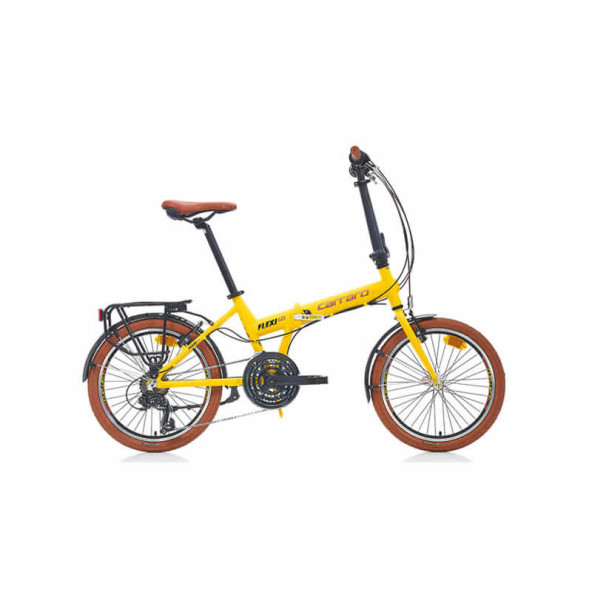 Carraro Flexi 121 20 jant Katlanabilir Bisiklet (Mat Sarı Siyah Bakır)