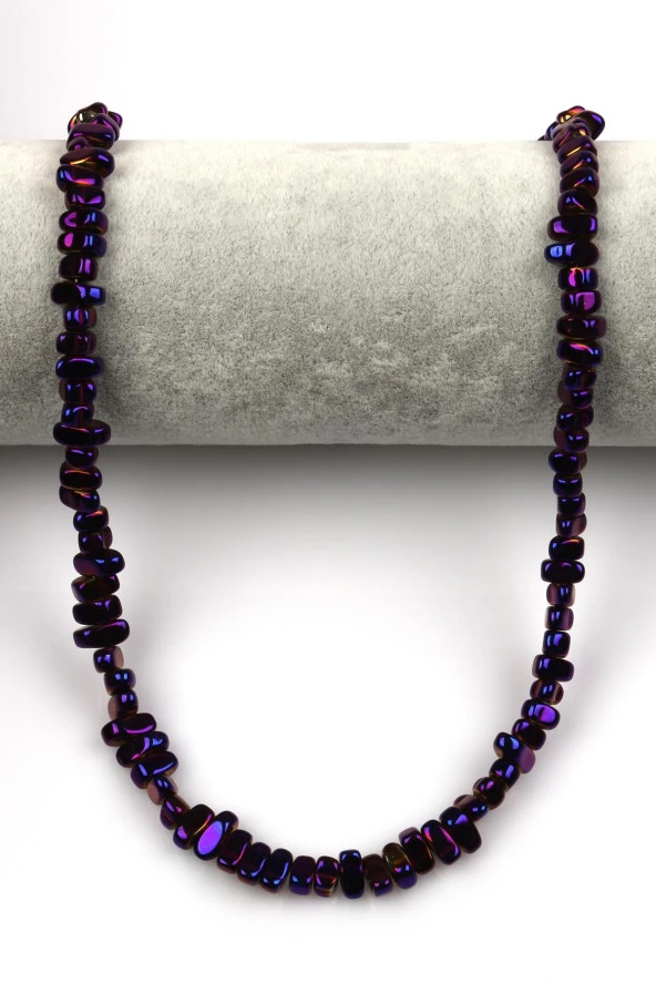 Renkli Hematit Dizi 4 x 8 mm Kırık Model Kesim - Resim 2