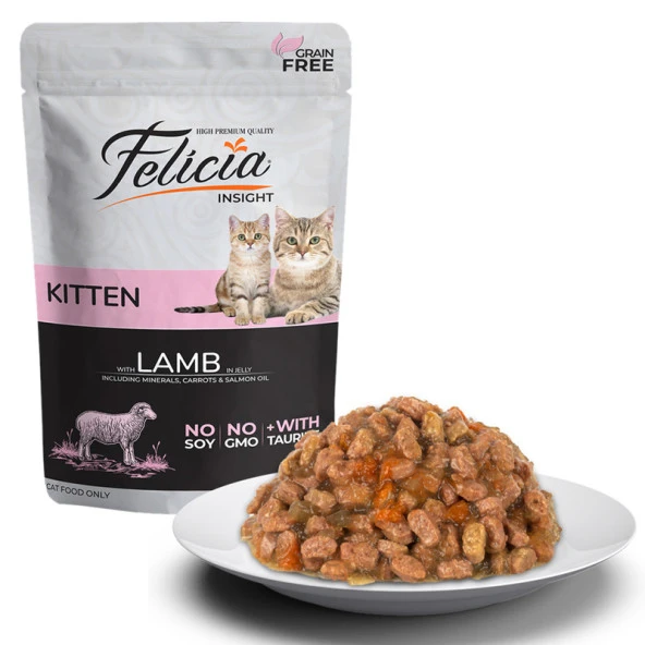 Felicia Tahılsız Kuzulu Yavru Yaş Mama 85 Gr