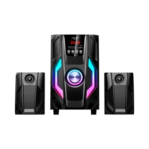 Mikado MD-415BT 2+1 20W Siyah Multimedya FM/BT/SD/USB Speaker Hoparlör