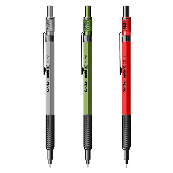 Scrikss Matri-X Mekanik Versatil Uçlu Kalem Şeffaf Ambalaj 0.5