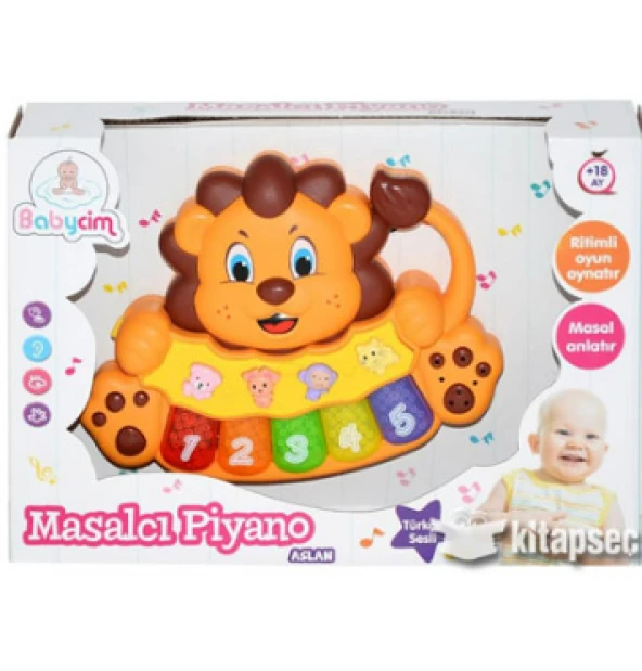 Birlik Oyuncak 855-33A-24 Türkçe Eğitici Sesli Işıklı Masalcı Aslan Piyano Oyuncak - 3