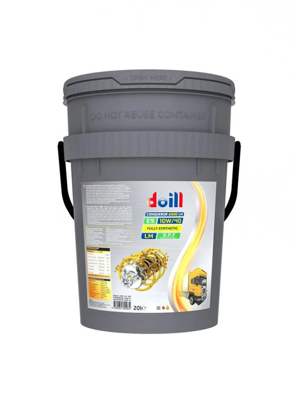 Doill CONQUEROR 10W-40 6000 LM E9 CI4 20 Litre Tam Sentetik Ağır Hizmet Yağı (Üretim Yılı: 2025)