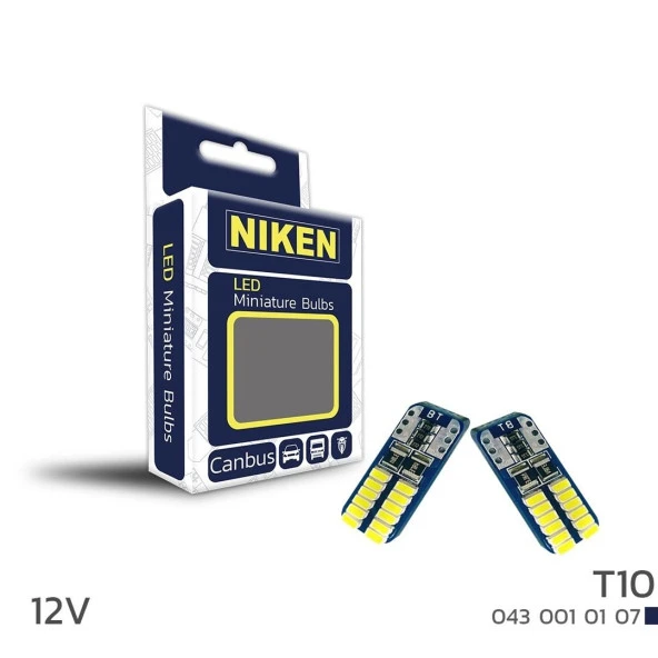 Niken Led Ampul T10 Canbus Park Ledi 24 Ledli 12V