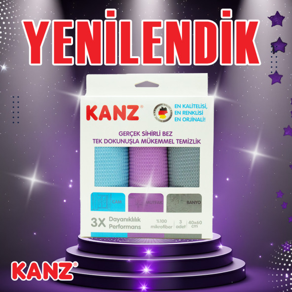 Kanz 3'lü Alman Mikrofiber Temizlik Bezi (2'li Set) - 5