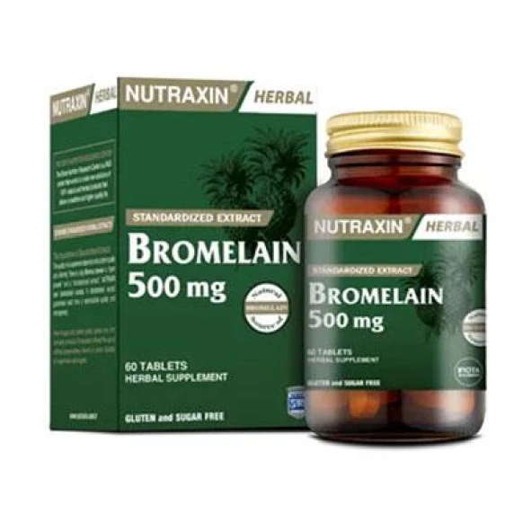 Nutraxin Bromelain Ananas 500mg 60 Kapsül