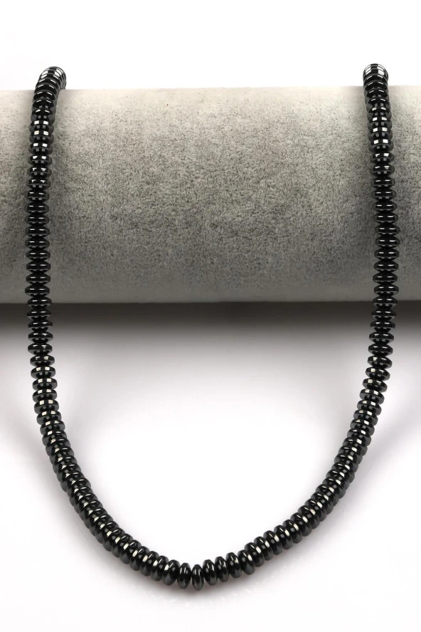 Hematit Dizi 3 x 6 mm Rondel Kesim - Resim 2