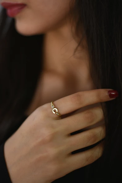 ÇG Yzk297 C Harfli Yüzük - 3