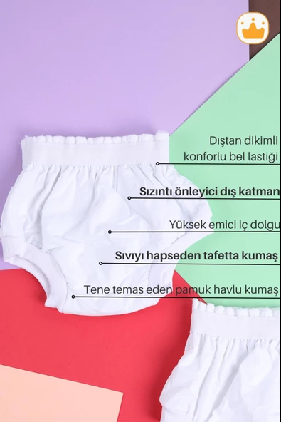 Babyhola 15-20kg 4'lü Defalarca Yıkanabilir Yüksek Emici Alıştırma Külodu 1400 - 6