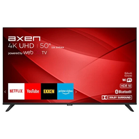 Axen AX50FIL242 50 126 Ekran Uydu Alıcılı Ultra HD webOS Smart LED TV
