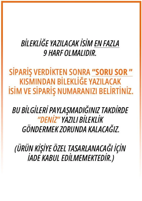 Kişiye Özel Gümüş Renkli Harflerle İsim YazAılı Suni Deri Bileklik - 3