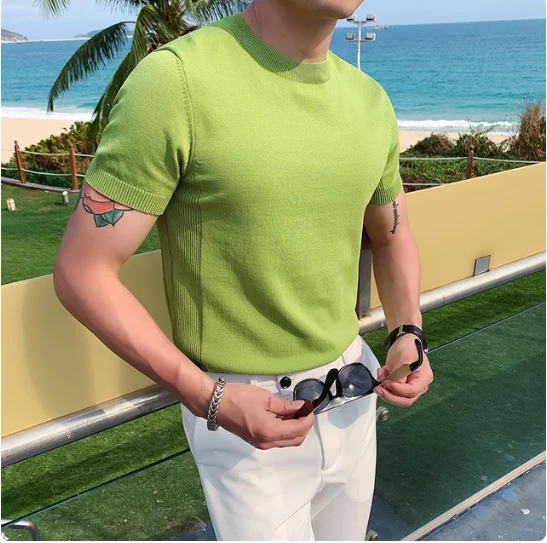 Bisiklet Yaka Triko T-Shirt - 3