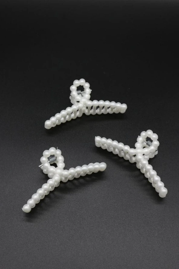 Incili Toka Büyük Boy Mandal Toka 3 Adet - 3