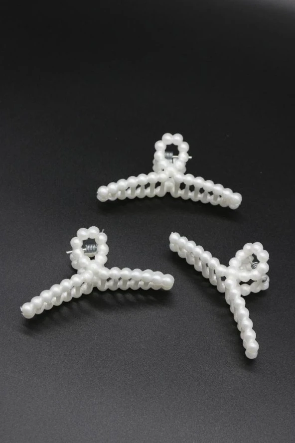 Incili Toka Büyük Boy Mandal Toka 3 Adet - 4