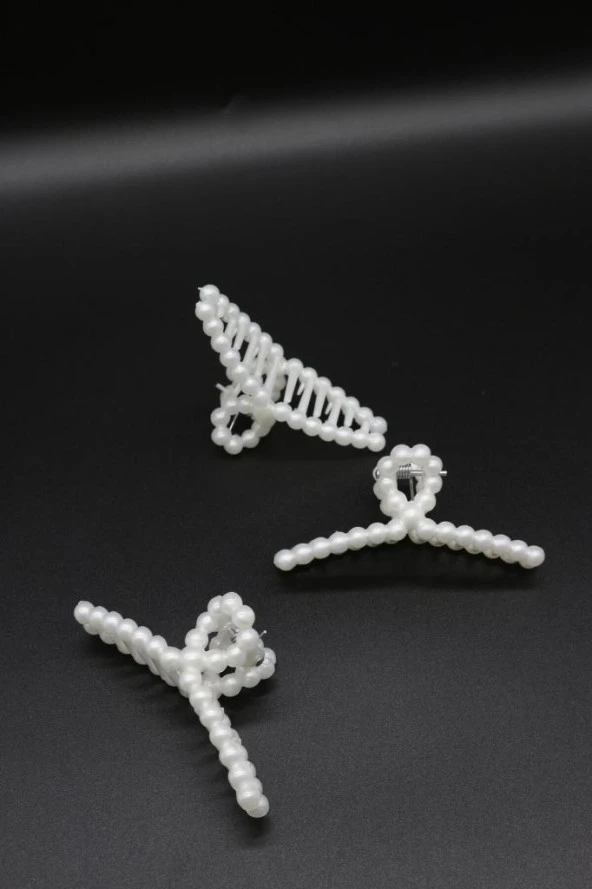 Incili Toka Büyük Boy Mandal Toka 3 Adet - 7