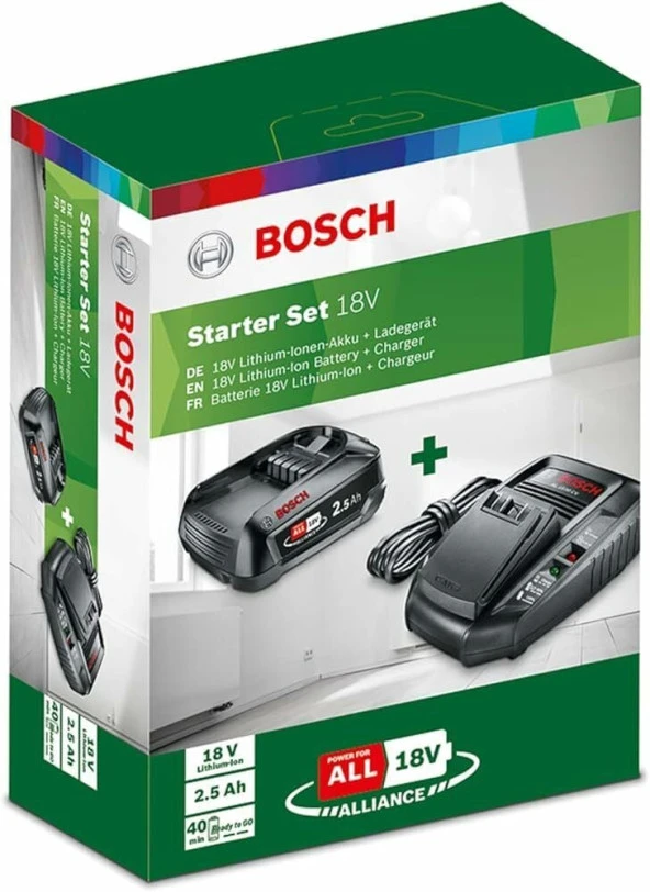 Bosch 18 Volt Starter Kit (2,5 Ah+Şarj Cihazı)