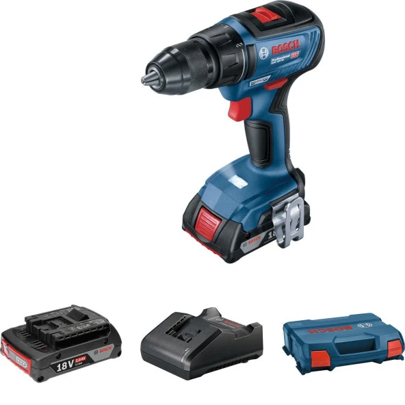 Bosch Gsr 18V-50 2.0 Ah Çift Akülü Professional Delme Vidalama