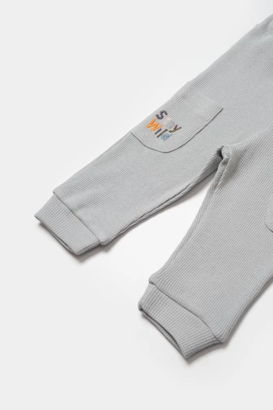 Bebek Pantolon ve Uzun Kollu Gömlek Takımı, %100 Organik Pamuk, Bebek ve Yenidoğan Serisi - CSYW1024 - 7