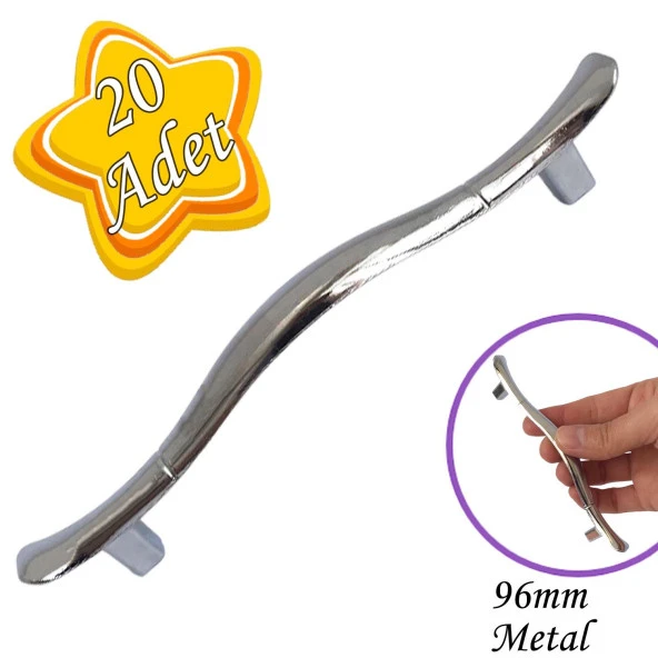 Ördek kulp Krom 96 mm Kulp Mobilya Mutfak Dolabı Çekmece Dolap Kapak Kulpu Kulbu Metal Kulp(20 Adet)