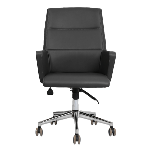 Hunt Mobilya Vaga Siyah Deri Ofis Çalışma Koltuğu
